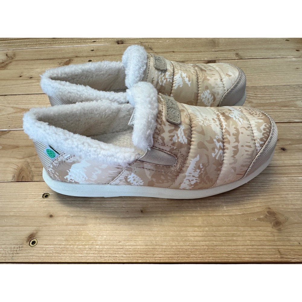 Stio Womens Colter Mountain Slip Camo Insulated‎ Shoes Tan White Size 7